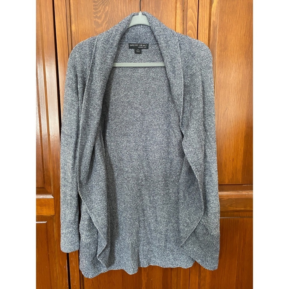 Barefoot Dreams Cozychic Lite Circle Cardigan Size Medium Grey